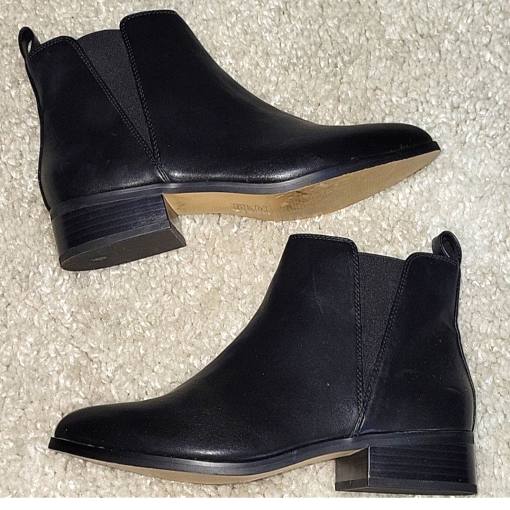 J CREW FACTORY Black Ankle Booties Size 8
